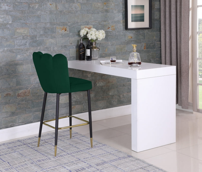 Meridian Furniture - Lily Bar Stool Set of 2 in Green - 961Green-C - GreatFurnitureDeal