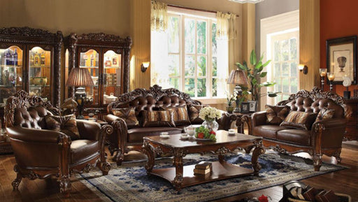 Acme Furniture - Vendome 3-Piece Living Room Set in Cherry - 52001-52002-52003 - GreatFurnitureDeal