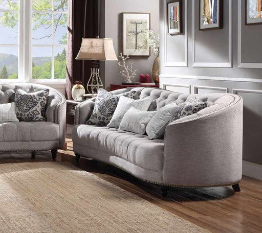 Acme Furniture - Saira Light Gray Fabric Sofa w-5 Pillows - 52060 - GreatFurnitureDeal
