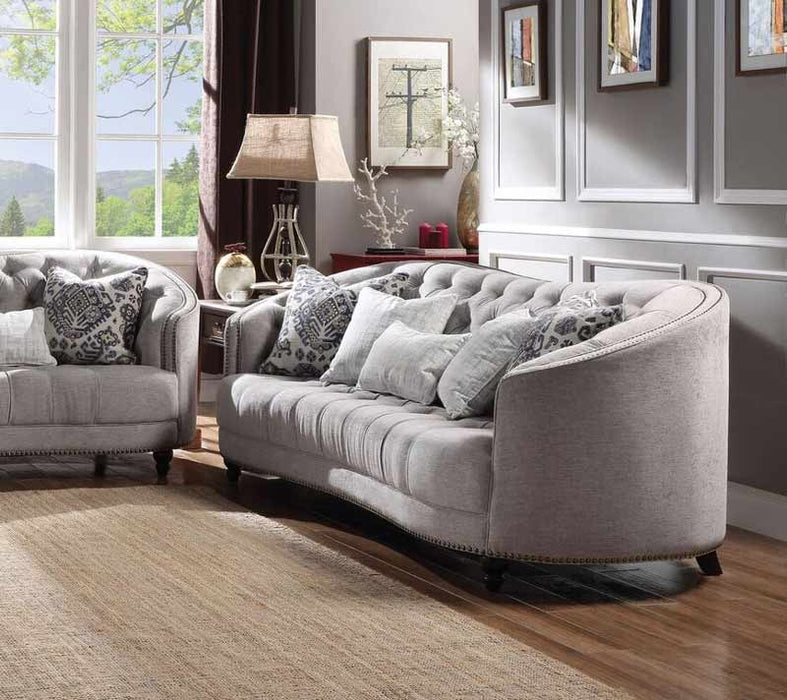 Acme Furniture - Saira Light Gray Fabric Sofa w/5 Pillows - 52060