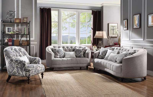 Acme Furniture - Saira Light Gray Fabric 3 Piece Living Room Set - 52060-61-62 - GreatFurnitureDeal