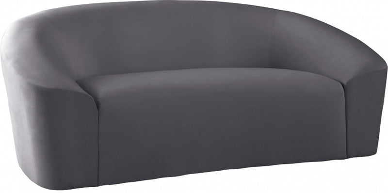 Meridian Furniture - Riley Velvet Loveseat in Grey - 610Grey-L - GreatFurnitureDeal