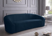 Meridian Furniture - Riley 3 Piece Living Room Set in Navy - 610Navy-S-3SET - GreatFurnitureDeal
