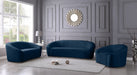 Meridian Furniture - Riley Velvet Sofa in Navy - 610Navy-S - GreatFurnitureDeal