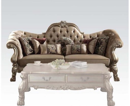 Acme Furniture - Dresden Sofa w-7 Pillows in Gold - 52090 - GreatFurnitureDeal