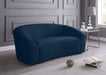 Meridian Furniture - Riley Velvet Loveseat in Navy - 610Navy-L - GreatFurnitureDeal