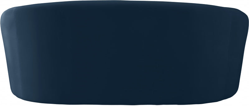 Meridian Furniture - Riley Velvet Loveseat in Navy - 610Navy-L - GreatFurnitureDeal