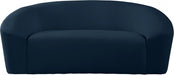 Meridian Furniture - Riley Velvet Loveseat in Navy - 610Navy-L - GreatFurnitureDeal