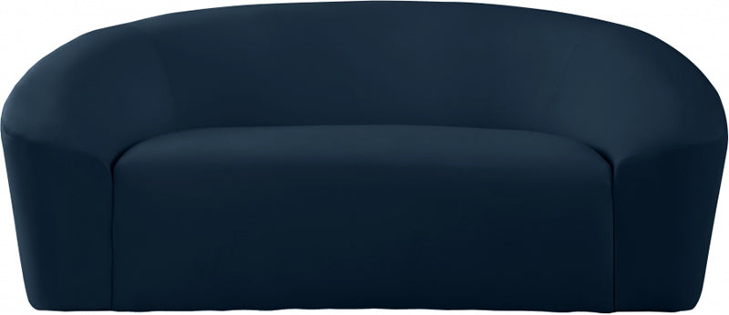 Meridian Furniture - Riley Velvet Loveseat in Navy - 610Navy-L - GreatFurnitureDeal