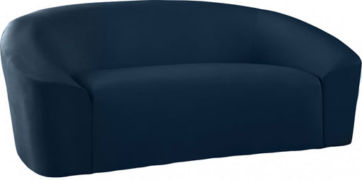 Meridian Furniture - Riley Velvet Loveseat in Navy - 610Navy-L - GreatFurnitureDeal
