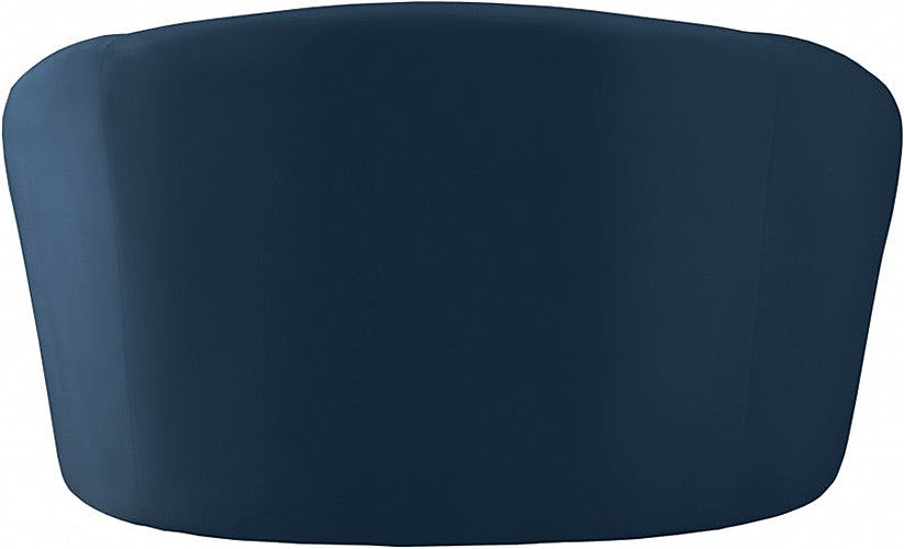 Meridian Furniture - Riley Velvet Chair in Navy - 610Navy-C - GreatFurnitureDeal