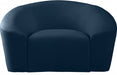 Meridian Furniture - Riley Velvet Chair in Navy - 610Navy-C - GreatFurnitureDeal