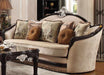 Acme Furniture - Ernestine Tan and Black Sofa - 52110 - GreatFurnitureDeal