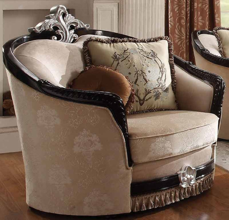 Acme Furniture - Ernestine Tan and Black Chair - 52112