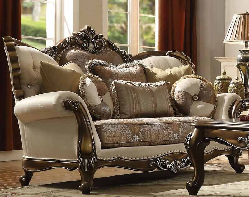 Acme Furniture - Latisha Tan Pattern Loveseat - 52116 - GreatFurnitureDeal