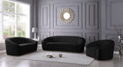 Meridian Furniture - Riley Velvet Sofa in Black - 610Black-S - GreatFurnitureDeal