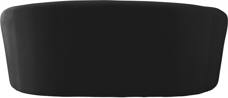 Meridian Furniture - Riley Velvet Loveseat in Black - 610Black-L - GreatFurnitureDeal