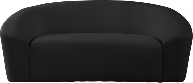 Meridian Furniture - Riley Velvet Loveseat in Black - 610Black-L - GreatFurnitureDeal