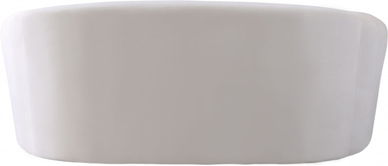 Meridian Furniture - Riley Velvet Loveseat in Cream - 610Cream-L - GreatFurnitureDeal