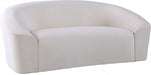 Meridian Furniture - Riley Velvet Loveseat in Cream - 610Cream-L - GreatFurnitureDeal