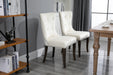 GFD Home - TOPMAX Dining Chair Tufted Armless Chair Upholstered Accent Chair, Set of 6 (Cream) - GreatFurnitureDeal