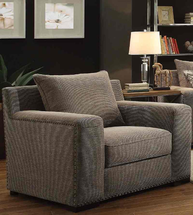 Acme Furniture - Ushury Gray Chenille Chair - 52192 - GreatFurnitureDeal