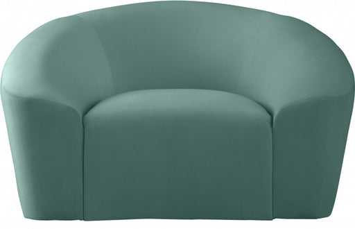 Meridian Furniture - Riley Velvet Chair in Mint - 610Mint-C - GreatFurnitureDeal