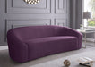 Meridian Furniture - Riley 3 Piece Living Room Set in Purple - 610Purple-S-3SET - GreatFurnitureDeal
