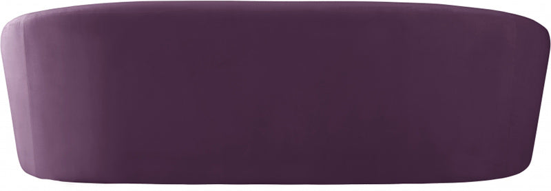 Meridian Furniture - Riley Velvet Sofa in Purple - 610Purple-S - GreatFurnitureDeal