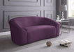 Meridian Furniture - Riley Velvet Loveseat in Purple - 610Purple-L - GreatFurnitureDeal