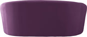 Meridian Furniture - Riley Velvet Loveseat in Purple - 610Purple-L - GreatFurnitureDeal