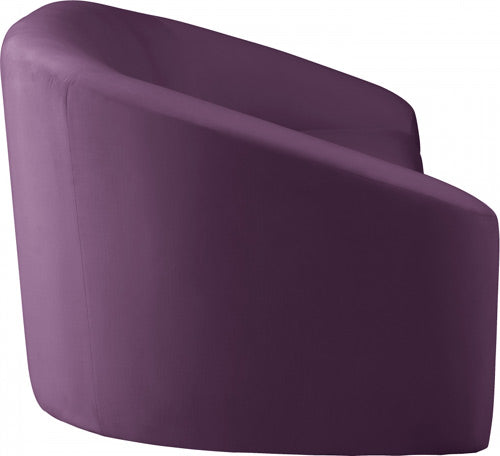 Meridian Furniture - Riley Velvet Loveseat in Purple - 610Purple-L - GreatFurnitureDeal