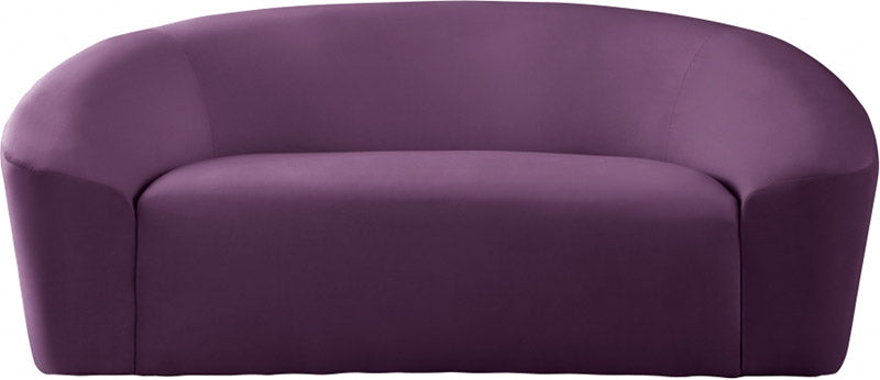 Meridian Furniture - Riley Velvet Loveseat in Purple - 610Purple-L - GreatFurnitureDeal