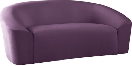 Meridian Furniture - Riley Velvet Loveseat in Purple - 610Purple-L - GreatFurnitureDeal