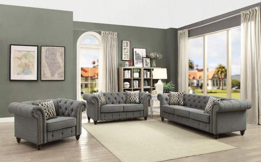 Acme Furniture - Aurelia 3 Piece Living Room Set in Gray - 52425-3SET - GreatFurnitureDeal