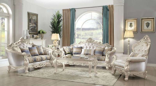 Acme Furniture - Gorsedd Antique White 3 Piece Living Room Set - 52440-41-42