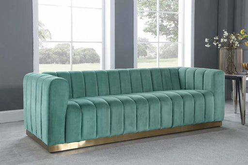 Meridian Furniture - Marlon 3 Piece Living Room Set in Mint - 603Mint-S-3SET - GreatFurnitureDeal