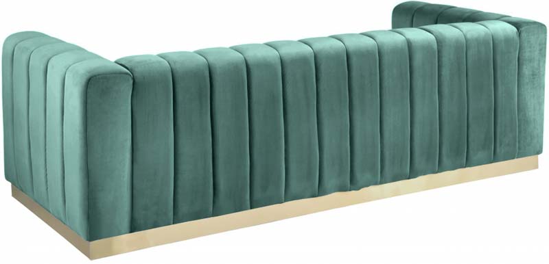 Meridian Furniture - Marlon Velvet Sofa in Mint - 603Mint-S - GreatFurnitureDeal