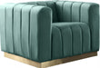Meridian Furniture - Marlon Velvet Chair in Mint - 603Mint-C - GreatFurnitureDeal