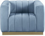 Meridian Furniture - Marlon Velvet Chair in Sky Blue - 603SkyBlu-C - GreatFurnitureDeal
