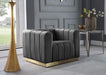 Meridian Furniture - Marlon 3 Piece Living Room Set in Grey - 603Grey-S-3SET - GreatFurnitureDeal