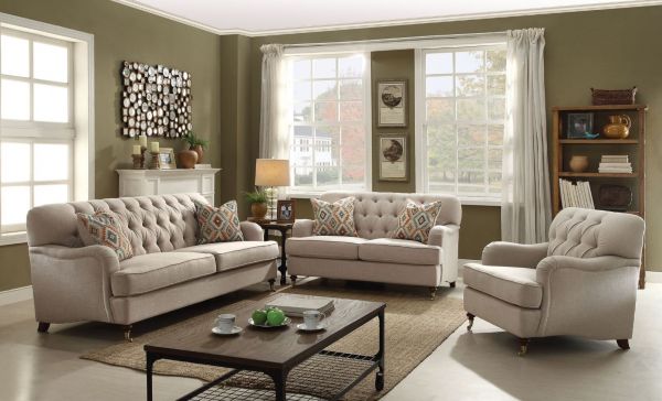 Acme Furniture - Alianza Contemporary Beige Fabric Sofa - 52580