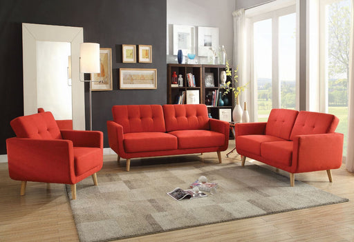 Acme Furniture - Sisilla 3 Piece Living Room Set in Red - 52660-61-62 - GreatFurnitureDeal