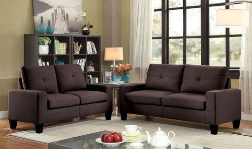 Acme Furniture - Platinum II Chocolate Linen 2 Piece Sofa Set - 52730