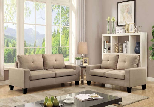 Acme Furniture - Platinum II Beige Linen 2 Piece Sofa Set - 52740 - GreatFurnitureDeal