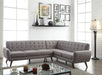 Acme Furniture - Essick Light Gray Linen Sectional Sofa - 52765 - GreatFurnitureDeal