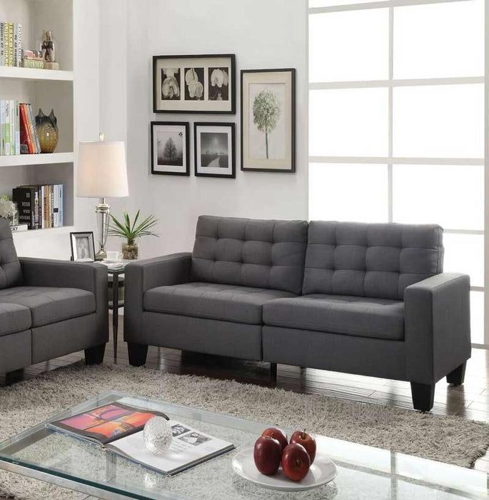 Acme Furniture - Earsom Gray Linen Sofa - 52770