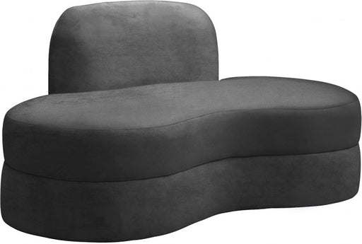 Meridian Furniture - Mitzy Velvet Loveseat in Grey - 606Grey-L - GreatFurnitureDeal