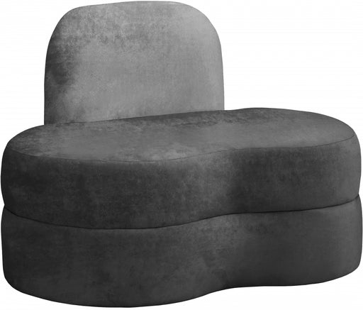 Meridian Furniture - Mitzy Velvet Chair in Grey - 606Grey-C - GreatFurnitureDeal