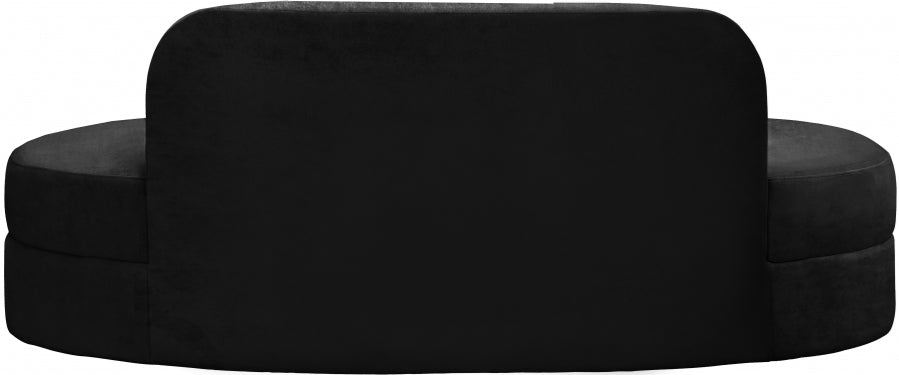 Meridian Furniture - Mitzy Velvet Sofa in Black - 606Black-S - GreatFurnitureDeal
